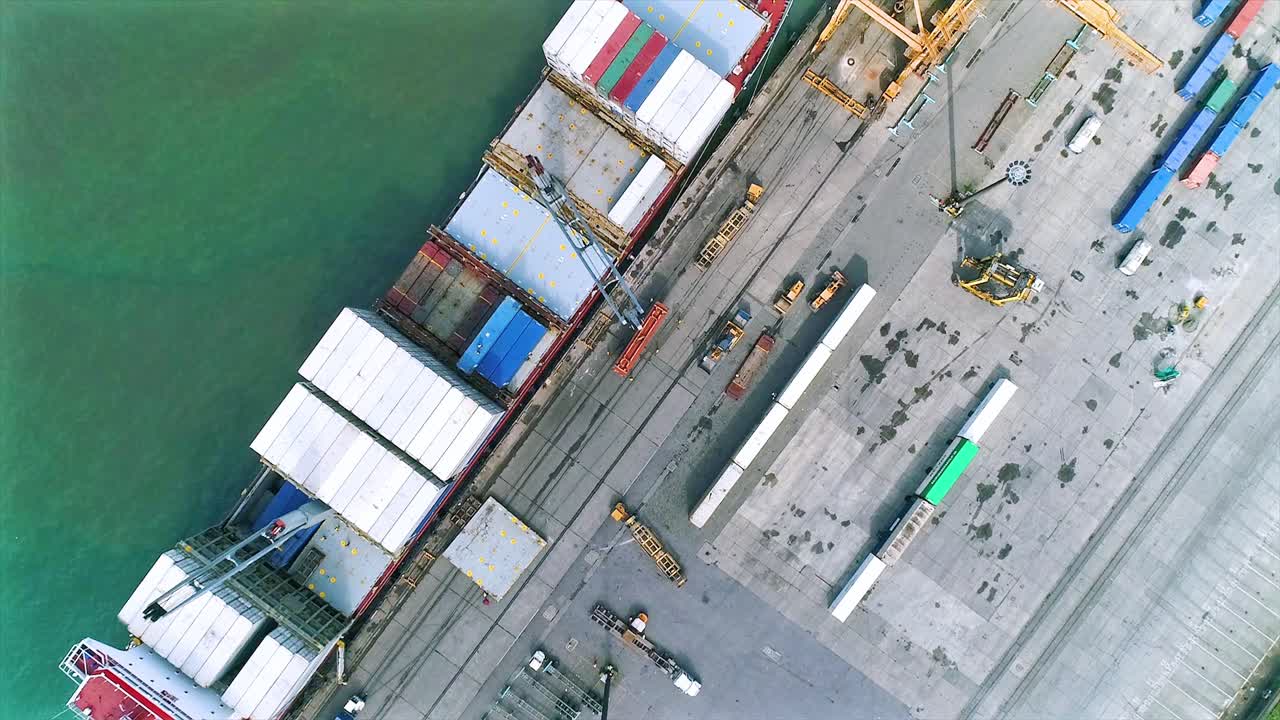 Image showing a shipping dock for cargo, image associated with an article over global trade and the importance of product information management